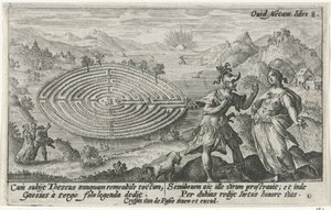 Theseus en Ariadne Metamorfosen van Ovidius (serietittel) av Crispijn van de Passe (I)