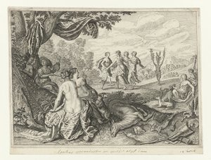 Apulian Shepherd ble til et oliventre Metamorphoses of Ovid (serietittel) av Crispijn van de Passe (II) (workshop of)