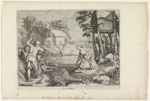 Leto (Latona) gjør lykerne til frosker Metamorphoses of Ovid (serietittel)