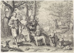 Portrett av Guy Michel Lejay og hans familie