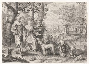 Portrett av Guy Michel Lejay og hans familie av Crispijn van de Passe (II)