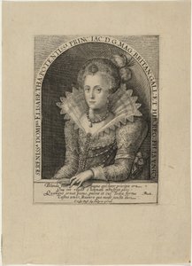 Elisabeth, prinsesse, hustru til kurfyrst Fredrik V av Pfalz, konge av Böhmen av Crispijn van de Passe I