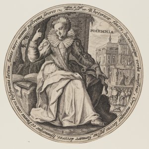 Erato, fra Musene av Crispijn van de Passe I