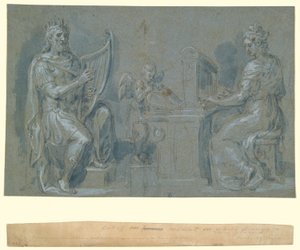 David og Saint Cecilia av Crispin van den Broeck
