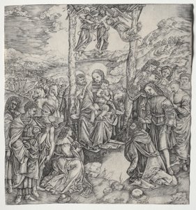 Tilbedelse av magiene av Cristofano Robetta