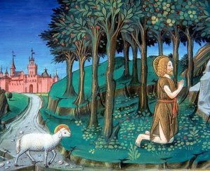 Døperen Johannes ber ved byens porter (ca.143v). 1476 av Cristoforo De Predis