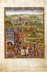 Scene med tortur og overbevisning i en middelalderby. Påvirkninger av Saturn (miniatyr, ca. 1470)