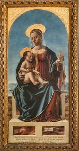 Madonna med barn (olje på panel) av Cristoforo da Lendinara Canozzi or Canozi