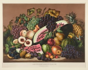 Amerikansk fruktstykke; Plate 2881 av Currier and Ives