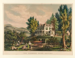 Bondehjemmet - Høst av Currier and Ives