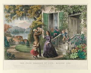 Livets fire årstider: middelalder av Currier and Ives