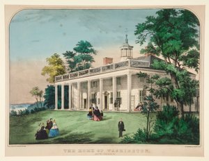 Hjemmet til Washington/ Mount Vernon, VA av Currier and Ives