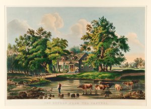 Returen fra beitet av Currier and Ives