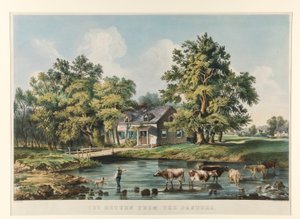 Returen fra beitet av Currier and Ives