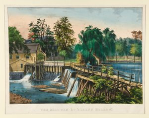 Mølledammen kl av Currier and Ives