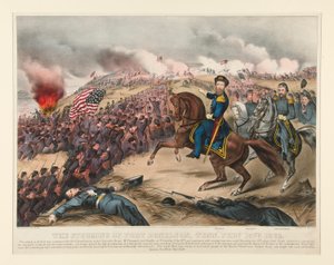 stormingen av Fort Donelson, Tennessee 15. februar 1862 av Currier and Ives