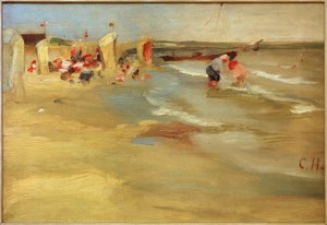 På stranden i Binz på Rügen av Curt Herrmann