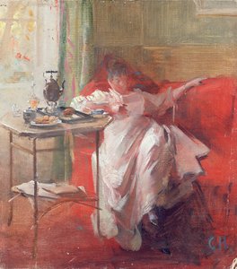 Siesta (olje på kort)