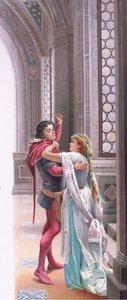 Vil du være borte? Det er ennå ikke ny dag., illustrasjon fra Romeo og Julie, av Curtazzo Curtazzo