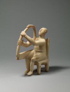 Marmor sittende harpespiller, 2800-2700 f.Kr. (marmor)