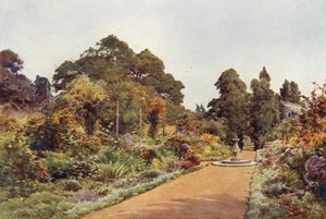 The Center Walk, Claremont, ser nordover (farge litho) av Cyril Ward