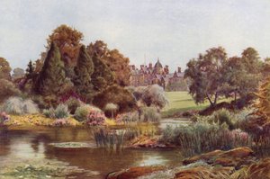 The Lake in the West Garden, Sandringham (farge litho) av Cyril Ward