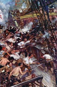 Illustrasjon for Westward Ho! av Cyrus Cuneo