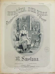 Cover av partituret til The Kiss av Bedrich Smetana (1824-84) av Czech School