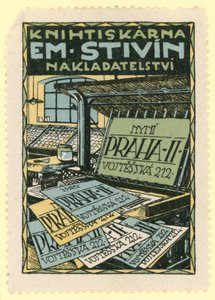 Em Stivin trykkeri- og forlagskontor, Praha av Czech School