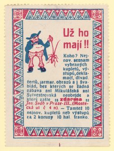 Mann som holder et insekt av Czech School