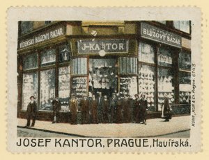 Butikkfronten til Josef Kantor, Praha av Czech School