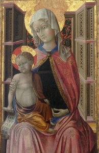 Jomfru Maria og barnet, detalj (maleri) av Da Paolo Visso
