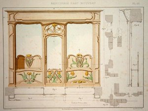 Design for en butikkfront, illustrasjon fra 