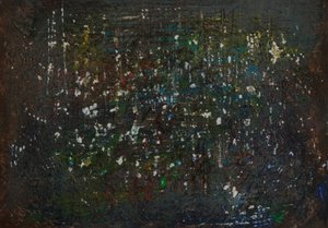 Levende, mørk abstrakt kunst