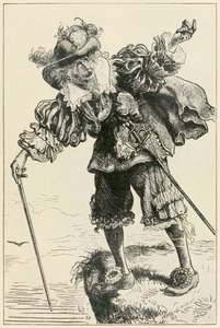 Ateist ler av kristne og håpefulle fra The Pilgrims Progress From This World, To That What Is To Come av John Bunyan (1628-1688) illustrasjon av Thomas Dalziel (1823-1906)