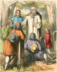 Dick Whittington lytter til landsbyboerne av Dalziel Brothers