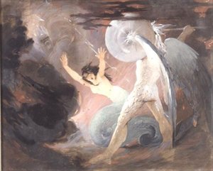 En mytologisk scene (gouache) av Daniel Maclise