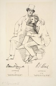 Forfatter av den frafalne og forfatter av agitasjon, ca. 1833 (gravering) av Daniel Maclise