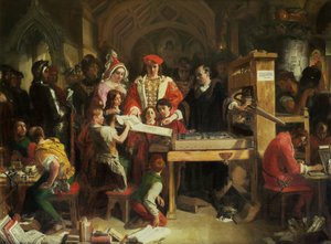 Caxtons trykkeri av Daniel Maclise