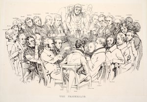 The Fraserians, pub. 1835 (gravering) av Daniel Maclise