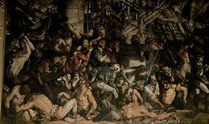 The Death of Nelson, detalj av det nedre dekket av Victory av Daniel Maclise