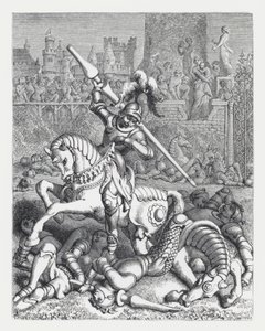 Illustrasjon for Tennysons dikt, The Princess (gravering) av Daniel (after) Maclise