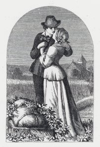 Illustrasjon for Tennysons dikt, The Princess (gravering) av Daniel (after) Maclise