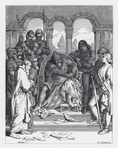 Illustrasjon for Tennysons dikt, The Princess (gravering) av Daniel (after) Maclise