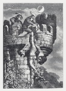 Illustrasjon for Tennysons dikt, The Princess (gravering) av Daniel (after) Maclise