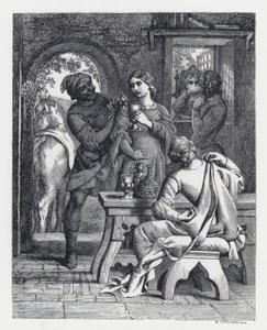 Illustrasjon for Tennysons dikt, The Princess (gravering) av Daniel (after) Maclise