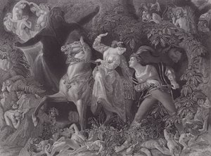 Undine (gravering) av Daniel (after) Maclise
