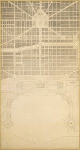 Plate 129 fra The Plan of Chicago, 1909: Chicago. Byens forretningssenter, innenfor...