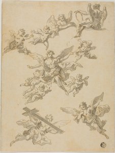 Skisser av engler og Putti