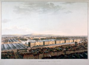 Utsikt over London Docks, 1816 av Daniel Havell